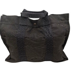 Hermès Herbag Cabas Grey Toile H Canvas Tote Bag